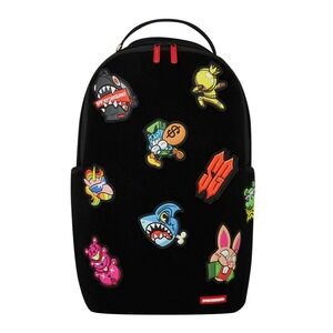 Sprayground Stuck On Ya Removable Patches Backpack🔥New Black Bookbag School Bag